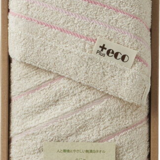 【ラッピング無料】国産 泉州+eco フェイスタオル ピンク PE-060-PK 綿100% 日本製