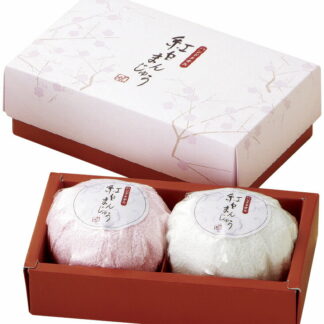 【ラッピング無料】国産 紅白まんじゅうハンドタオル 2P TFG0702802 綿100% 日本製
