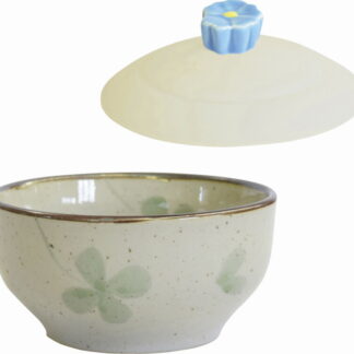 【ラッピング無料】シリコンふた付き レンジ小鉢 クローバー 4585-556