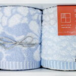 【ラッピング無料】国産 今治ギフト 華音 ウォッシュタオル 2P ブルー SI100401 綿100% 日本製