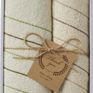 【ラッピング無料】国産 エコタオル フェイスタオル ＆ ハンドタオル EC-1001 綿100% 日本製