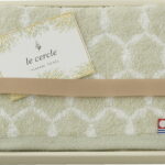 【ラッピング無料】国産 ル･セルクル フェイスタオル グリーン LC4112GR 綿100% 日本製