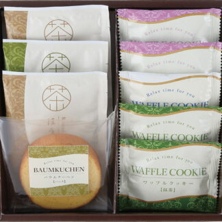 【ラッピング無料】トレジャーボックス BLWH-B ワッフルクッキー ほうじ茶ラテ ワッフルクッキー バームクーヘン 抹茶ラテ