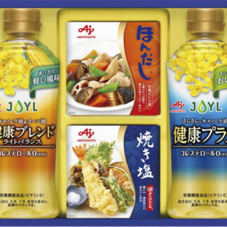 【ラッピング無料】味の素 バラエティ調味料ギフト LAK-15T キャノーラ油健康プラス キャノーラ油＆コーン油健康ブレンドライトバランス 瀬戸のほんじお焼き塩 ほんだし