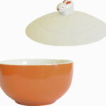 【ラッピング無料】シリコン蓋付き レンジボウル オレンジ 4585-561 丼