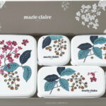 【ラッピング無料】国産 マリ･クレール フレンチライラック シール容器5点セット MC-672 日本製 保存容器 キャニスター