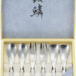 【ラッピング無料】国産 銀鱗 ペア 6PCセット GR-107 日本製 カトラリーセット コーヒースプーン ケーキフォーク アイススプーン