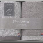 【ラッピング無料】国産 スローウィークエンド ハンドタオル 2P SW1519 綿100% 日本製