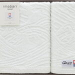 【ラッピング無料】国産 今治タオル 四国巡白 今治白波フェイスタオル ＆ ウォッシュタオル SKT01586M 綿100% 日本製