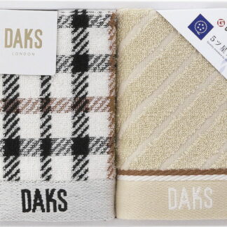 【ラッピング無料】DAKS NEW ハウスチェック ウォッシュタオル 2P 55-3069150 綿100%