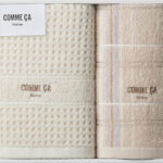 【ラッピング無料】コムサホーム フラン フェイスタオル ＆ ウォッシュタオル 22709-55415-237 綿100%