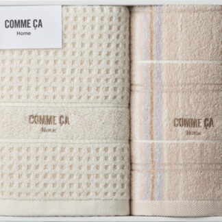 【ラッピング無料】コムサホーム フラン フェイスタオル ＆ ウォッシュタオル 22709-55415-237 綿100%