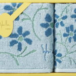 【ラッピング無料】シビラ エンラサーダ２ フェイスタオル ＆ ミニタオル ブルー 94082 綿100%