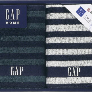 【ラッピング無料】GAP HOME NEW ボーダーギフト ウォッシュタオル 2P 54-3049150 綿100%