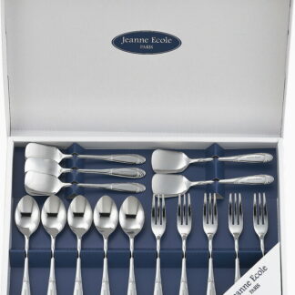 【ラッピング無料】国産 ジャンヌ･エコール スナックセット1 5PC JE-83 日本製 カトラリーセット コーヒースプーン ヒメフォーク アイススプーン