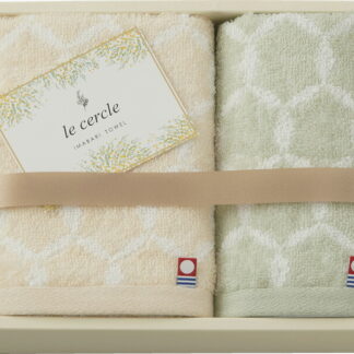 【ラッピング無料】国産 ル･セルクル フェイスタオル ＆ ハンドタオル LC4118 綿100% 日本製
