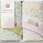 【ラッピング無料】国産 しまなみ匠の彩 白桜 フェイスタオル 2P BFJS-020 綿100% 日本製