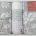 【ラッピング無料】国産 今治ギフト 華音 フェイスタオル 2P ＆ ウォッシュタオル グレー SI200429 綿100% 日本製