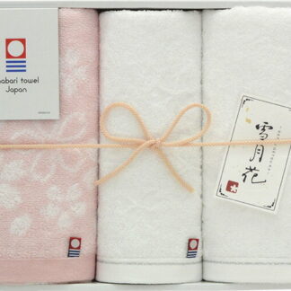 【ラッピング無料】国産 今治製タオル 雪月花?さくら? フェイスタオル 2P ＆ ウォッシュタオル SG88200 綿100% 日本製