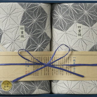 【ラッピング無料】国産 縞屋の治作 多重織ガーゼ フェイスタオル ＆ ミニタオル LMS2023 綿100% 日本製