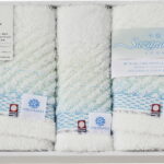 【ラッピング無料】国産 今治 さざなみ フェイスタオル 2P ＆ ハンドタオル AP77200 綿100% 日本製