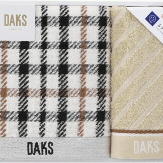 【ラッピング無料】DAKS NEW ハウスチェック フェイスタオル ＆ ウォッシュタオル 55-3069200 綿100%
