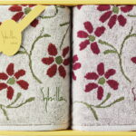 【ラッピング無料】シビラ エンラサーダ２ フェイスタオル 2P ベージュ/ピンク 94086 綿100%