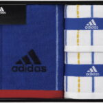 【ラッピング無料】アディダス ブラオ フェイスタオル ＆ タオルハンカチ 2P 06-3629200 綿100%