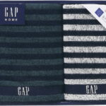 【ラッピング無料】GAP HOME NEW ボーダーギフト フェイスタオル ＆ ウォッシュタオル 54-3049200 綿100%
