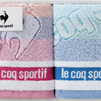 【ラッピング無料】国産 le coq sportif ルコック ビッグロゴ フェイスタオル 2P LQ2302 FT 2P 綿100% 日本製