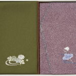 【ラッピング無料】国産 洛北 刺繍入り金封包み ＆ 金封ふくさ 紫蓮 H037b 日本製