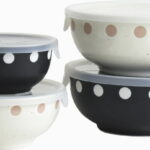 【ラッピング無料】国産 ドットレンジボール4点セット 230535 日本製 保存容器 キャニスター