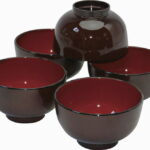【ラッピング無料】国産 レンジ汁椀 溜内朱 5客揃 4479 日本製
