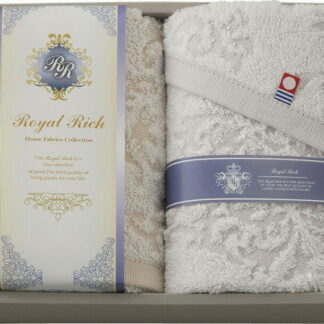【ラッピング無料】国産 ロイヤル リッチ フェイスタオル 2P RRC6625 綿100% 日本製