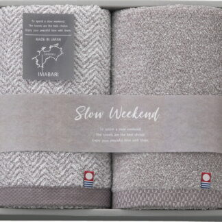 【ラッピング無料】国産 スローウィークエンド フェイスタオル 2P SW2519 綿100% 日本製