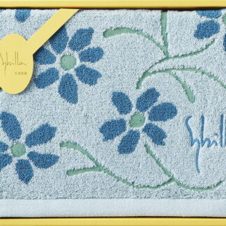 【ラッピング無料】シビラ エンラサーダ２ バスタオル ブルー 94087 綿100%