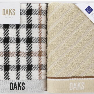 【ラッピング無料】DAKS NEW ハウスチェック フェイスタオル 2P 55-3069250 綿100%
