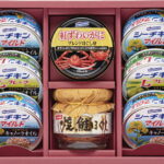 【ラッピング無料】はごろもフーズ バラエティシーフードギフト VX-30A シーチキンマイルドキャノーラオイル シーチキンLフレークオリーブオイル 紅ずわいがにブレンドほぐし身 焼鮭ほぐし