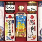 【ラッピング無料】マルトモ バラエティギフト CR-40Y 直火焼ソフトパック 昆布かつおつゆ 鰹節屋の白だし 日清 キャノーラ油 のり佃煮 ぶりほぐし