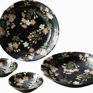 【ラッピング無料】国産 宇野千代 花和み 組皿揃 272501 日本製 大皿 小鉢