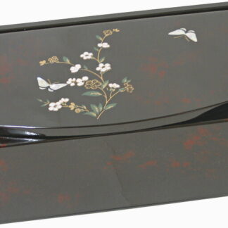 【ラッピング無料】国産 ルビー蝶 ティッシュボックス 鏡付 2673 日本製 ケース