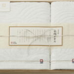 【ラッピング無料】国産 今治謹製 白織タオル バスタオル ＆ フェイスタオル(木箱入) SR23040 綿100% 日本製