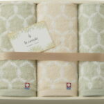 【ラッピング無料】国産 ル･セルクル フェイスタオル 2P ＆ ハンドタオル LC4130 綿100% 日本製