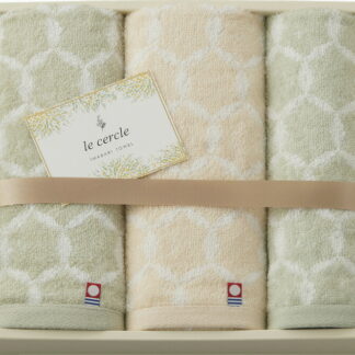 【ラッピング無料】国産 ル･セルクル フェイスタオル 2P ＆ ハンドタオル LC4130 綿100% 日本製