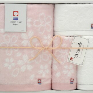 【ラッピング無料】国産 今治製タオル 雪月花?さくら? タオルセット SG88400 綿100% 日本製 フェイス バス ウォッシュ タオル