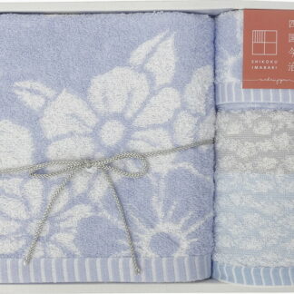 【ラッピング無料】国産 今治ギフト 華音 タオルセット ブルー SI300401 綿100% 日本製 バスタオル フェイス ウォッシュ タオル