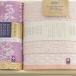 【ラッピング無料】国産 今治いろどり 春花秋月 愛媛今治 バスタオル ＆ フェイスタオル 66537 綿100% 日本製