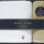 【ラッピング無料】国産 今治ホテルスタイル バスタオル ＆ ハンドタオル TQS3007714 綿100% 日本製