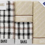 【ラッピング無料】DAKS NEW ハウスチェック フェイスタオル 2P ＆ ウォッシュタオル 2P 55-3069400 綿100%