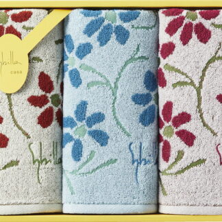 【ラッピング無料】シビラ エンラサーダ２ フェイスタオル 3P 94090 綿100%